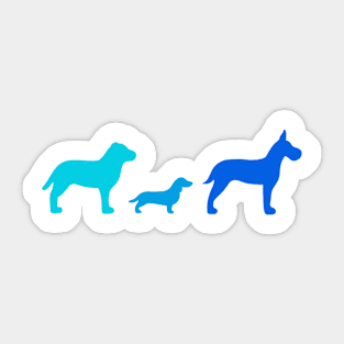 Three Dogs Sticker